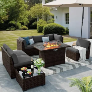 8 Pieces Outdoor Patio Furniture Set