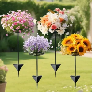 4 Pack Adjustable Outdoor Flower Pot Stand